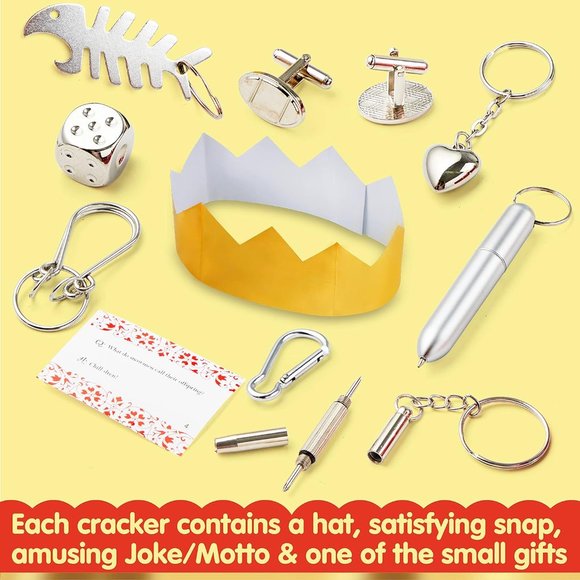 8 Pack Christmas Party Table Favor with Blue & White Snowflake Design with Party - Picture 7 of 9